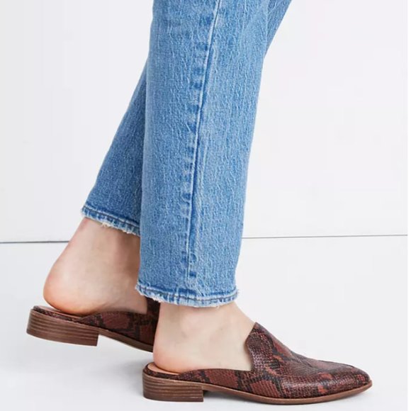 NWT Madewell Frances Loafer Mule in Snake Embossed Leather - Picture 2 of 3